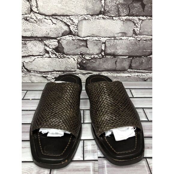 To Boot New York by Adam Derrick Brown Leather Slides Sandals Men Sz 8M US/41EU - Picture 6 of 16